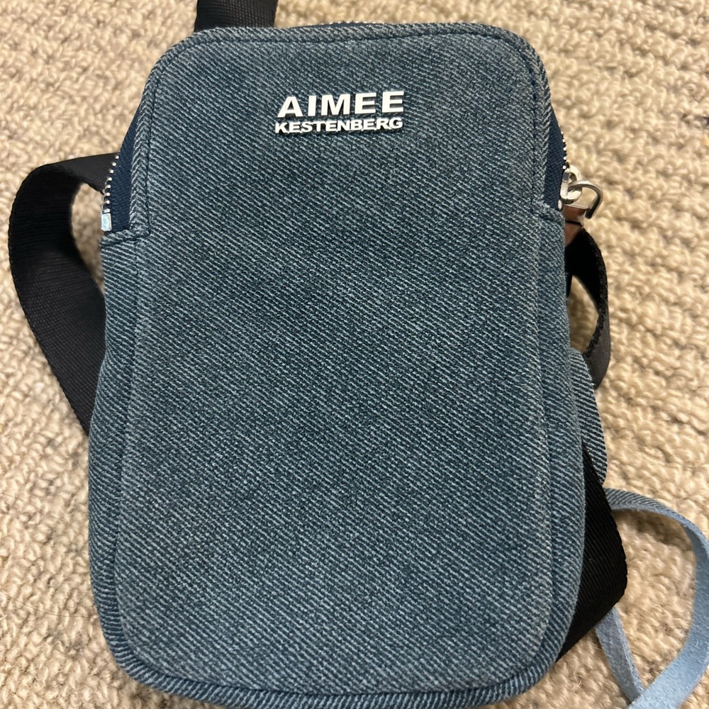 Aimee Kestenberg Denim Blue mini crossbody shoulder Bag wallet